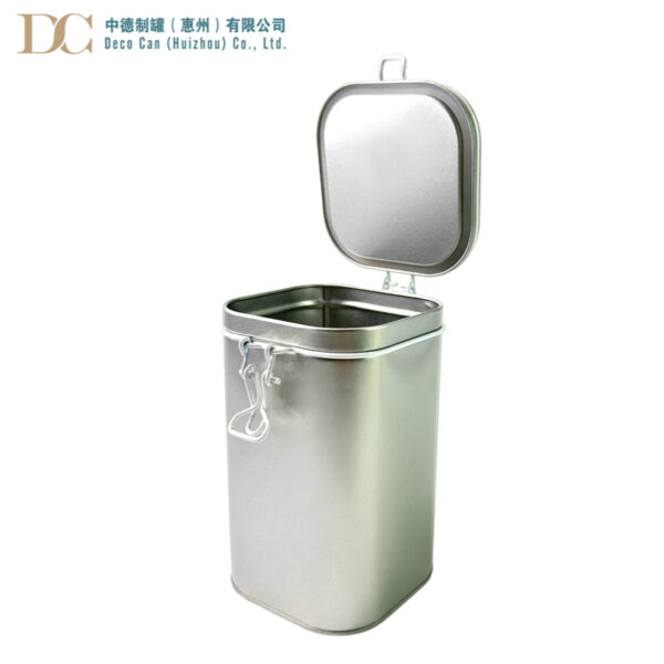 Custom logo embossed square airtight tin can packing coffee bean cookie candy tea metal tin canister - 이미지 4